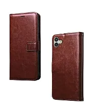 Fastship Leather Finish Inside TPU Wallet Stand Magnetic Closure Flip Cover for Samsung Galaxy M13 5G  Executive Brown-thumb1