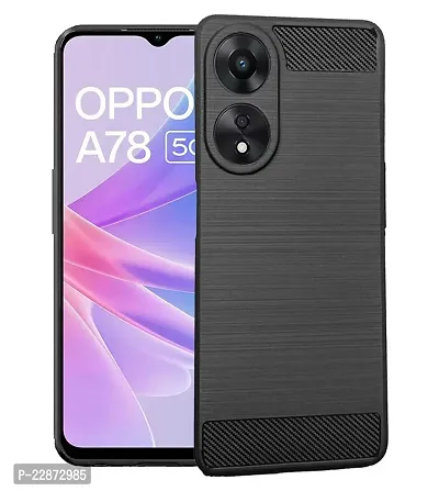 Fastship Case Silicone Rubber Hybrid Case Case Back Cover for Oppo CPH2495  Oppo A78 5G  Black-thumb0