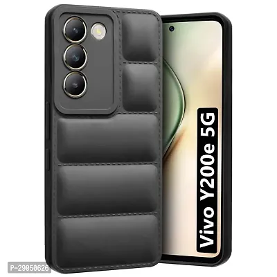 Fastship Matte Soft Case | Liquid Silicon Puff Case Back Cover for Vivo V2334 / Vivo T3 - 5G - Black