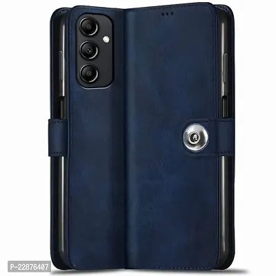 Fastship Samsung F13 4G  SM E135F Flip Cover  Full Body Protection  Inside Pockets  Stand  Wallet Button Magnetic Closure Book Cover Leather Flip Case for Samsung Galaxy F13 4G  Blue-thumb0