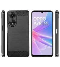 Fastship Case Silicone Rubber Hybrid Case Case Back Cover for Oppo CPH2495  Oppo A78 5G  Black-thumb1