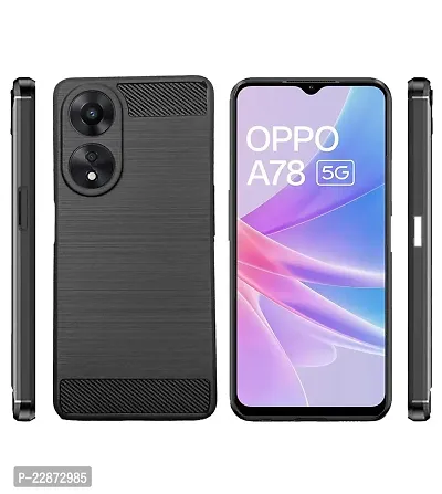 Fastship Case Silicone Rubber Hybrid Case Case Back Cover for Oppo CPH2495  Oppo A78 5G  Black-thumb2