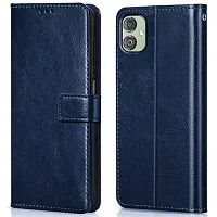 Fastship Vintage Magnatic Closer Leather Flip Cover for Samsung F14 5G  SM E146BZ  Cobalt Blue-thumb1