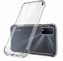 Fastship Rubber Back Cover for Vivo V2038  Vivo Y20s  Transparent-thumb1