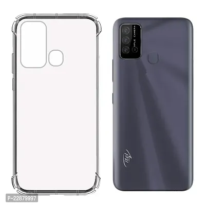 Fastship Cover Rubber Back Cover for Itel P651L  Vision 2S  Transparent-thumb0