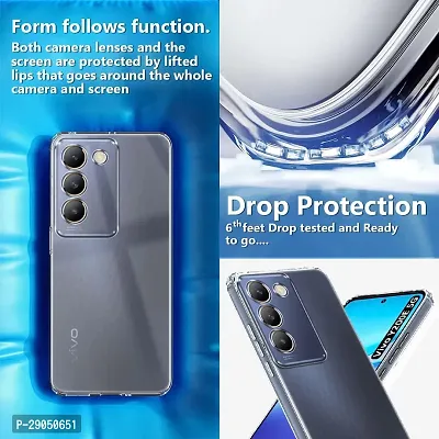 Fastship soft Rubber Back Cover for Vivo V2336 / Vivo Y200e -5G - Transparent-thumb5