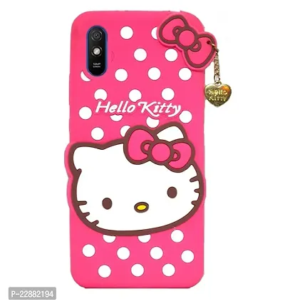 Fastship case Silicone Soft Hello Cat Kitty with Pendant Case Proper fit Back Cover for Vivo Y91i  Pink-thumb2