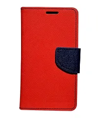 Fastship Samsung Galaxy M10S Flip Cover  Canvas Cloth Durable Long Life  Wallet Stylish Mercury Magnetic Closure Book Cover Leather Flip Case for Samsung Galaxy M10S  Red-thumb1