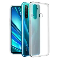 Fastship Rubber Back Cover for Realme RMX2030  Realme 5i  Transparent-thumb1