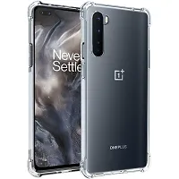 Fastship Rubber Silicone Back Cover for OnePlus Nord  Transparent-thumb1