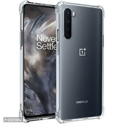 Fastship Rubber Silicone Back Cover for OnePlus Nord  Transparent-thumb2