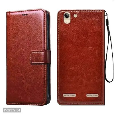 Fastship Faux Leather Wallet with Back Case TPU Build Stand  Magnetic Closure Flip Cover for Lenovo Vibe K5 Plus  Executive Brown