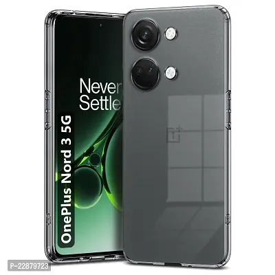 Fastship New Rubber Silicone Back Cover for OnePlus Nord 3 5G  Transparent-thumb0