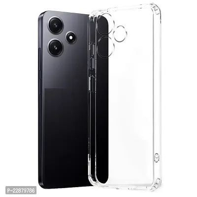 Fastship Rubber Silicone Back Cover for REDMI 12 5G  Transparent-thumb0