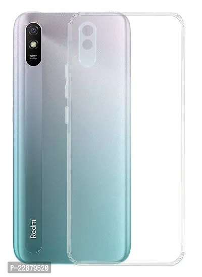 Fastship Rubber Back Cover for REDMI 9A  Transparent-thumb2