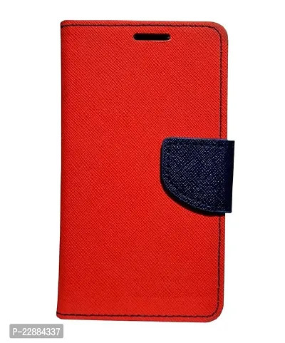 Fastship Imported Canvas Cloth Smooth Flip Cover for Samsung A10  SM A105f  Wallet Style Back Cover Case  Stylish Mercury Magnetic Closure  Red