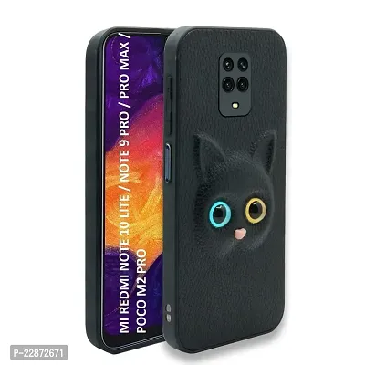 Coverage Eye Cat Silicon Case Back Cover for Redmi Note 9 Pro Max  3D Pattern Cat Eyes Case Back Cover Case for Mi Redmi Note 9Pro Max  Black-thumb2