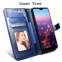 Fastship Vintage Magnatic Closer Leather Flip Cover for Oppo CPH2127  Oppo A53  Navy Blue-thumb1