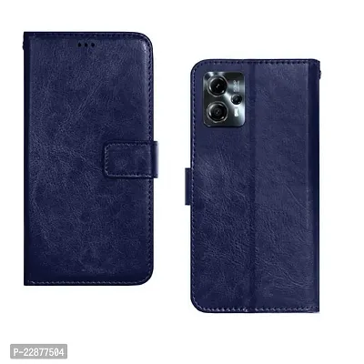 Fastship Case Vintage Magnatic Closer Leather Flip Cover for Motorola Moto G13  Cobalt Blue-thumb2