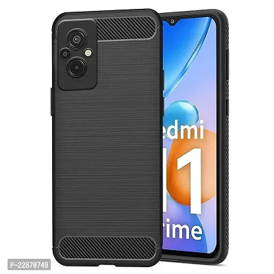 Fastship Cases Silicone Hybrid Rubber Case Back Cover for Poco M5  Black-thumb0