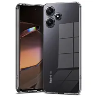 Fastship Rubber Silicone Back Cover for Poco M6 Pro 5G  Transparent-thumb1