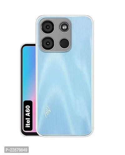 Fastship Rubber Back Cover for itel A662L  itel A60  Transparent-thumb0