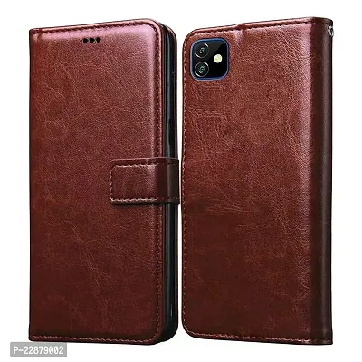 Fastship Faux Leather Wallet with Back Case TPU Build Stand  Magnetic Closure Flip Cover for GIONEE Max Pro  Executive Brown-thumb0