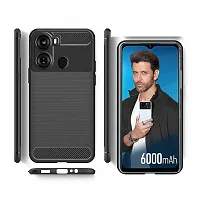 Fastship Case Silicone Rubber Hybrid Case Case Back Cover for ITEL P662L  Itel P40 6 6 Inch  Black-thumb1