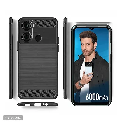 Fastship Case Silicone Rubber Hybrid Case Case Back Cover for ITEL P662L  Itel P40 6 6 Inch  Black-thumb2