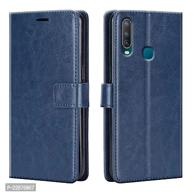 Fastship Vintage Magnatic Closer Leather Flip Cover for Honor 10i  Navy Blue-thumb2