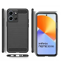 Fastship New Silicone Hybrid Rubber Case Back Cover for Infinix Note 30 5G  Black-thumb1