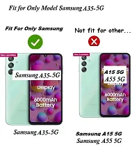 Fastship soft Rubber silicone Clear Back Cover for SAMSUNG Galaxy A35 5G - Transparent-thumb2