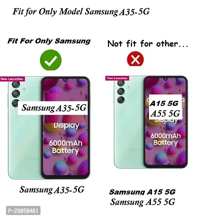 Fastship soft Rubber silicone Clear Back Cover for SAMSUNG Galaxy A35 5G - Transparent-thumb3