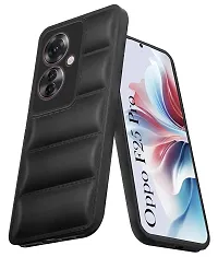 Fastship Matte Soft Case | Liquid Silicon Puff Case Back Cover for OPPO CPH2603 / F25 Pro 5G - Black-thumb1