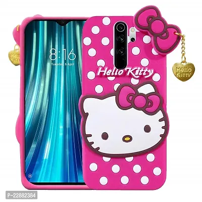 Fastship Rubber Kitty with Cat Eye Latkan Case Back Cove for Mi REDMI Note 8 PRO  Dark Pink