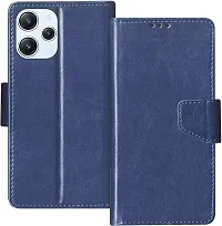 Fastship Vintage Magnatic Closer Leather Flip Cover for Mi REDMI 12 4G  Cobalt Blue-thumb1