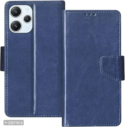 Fastship Vintage Magnatic Closer Leather Flip Cover for Mi REDMI 12 4G  Cobalt Blue-thumb2