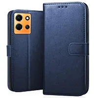 Fastship Cases Vintage Magnatic Closer Leather Flip Cover for Infinix X6711  Note 30 5G  Navy Blue-thumb1