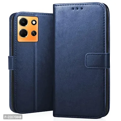 Fastship Cases Vintage Magnatic Closer Leather Flip Cover for Infinix X6711  Note 30 5G  Navy Blue-thumb2