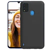 Fastship Cover Silicone Rubber Case Case Back Cover for Itel P651L  Vision 2S  Black-thumb1