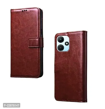 Fastship Cases Leather Finish Inside TPU Wallet Stand Magnetic Closure Flip Cover for Infinix HOT 30i  Executive Brown-thumb0