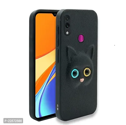 Coverage Coloured 3D Cat Eye Proper fix Case Rubber Back Cover for Samsung Galaxy A30  Pitch Black