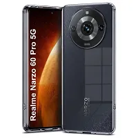 Fastship New Rubber Back Cover for Realme RMX3771  Narzo 60Pro  Transparent-thumb1