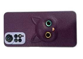 Coverage Coloured 3D Cat Eye Proper fix Case Rubber Back Cover for Redmi Note 11 PRO  Purple-thumb1