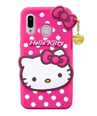 Fastship Rubber Kitty with Cat Eye Latkan Case Back Cove for Zenfone Max Pro M1 5 99  Dark Pink-thumb1