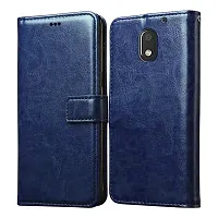 Fastship Case Vintage Magnatic Closer Leather Flip Cover for Motorola Moto E3 Power  Cobalt Blue-thumb1