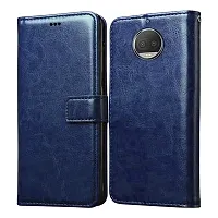 Fastship Case Vintage Magnatic Closer Leather Flip Cover for Motorola Moto G5s Plus  Cobalt Blue-thumb1