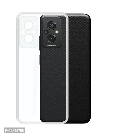 Fastship New Rubber Silicone Back Cover for Poco M5  Transparent-thumb2