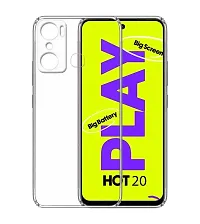 Fastship Rubber Silicone Back Cover for Infinix HOT 20 Play  Transparent-thumb1