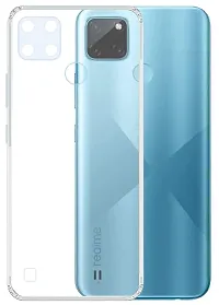 Fastship Rubber Silicone Back Cover for Oppo Realme C25Y  Transparent-thumb1